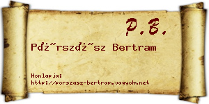 Pórszász Bertram névjegykártya